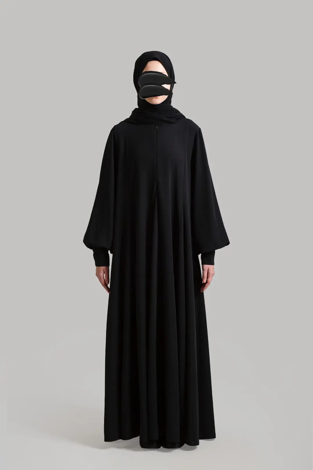 Princess Style Flared Abaya, Black