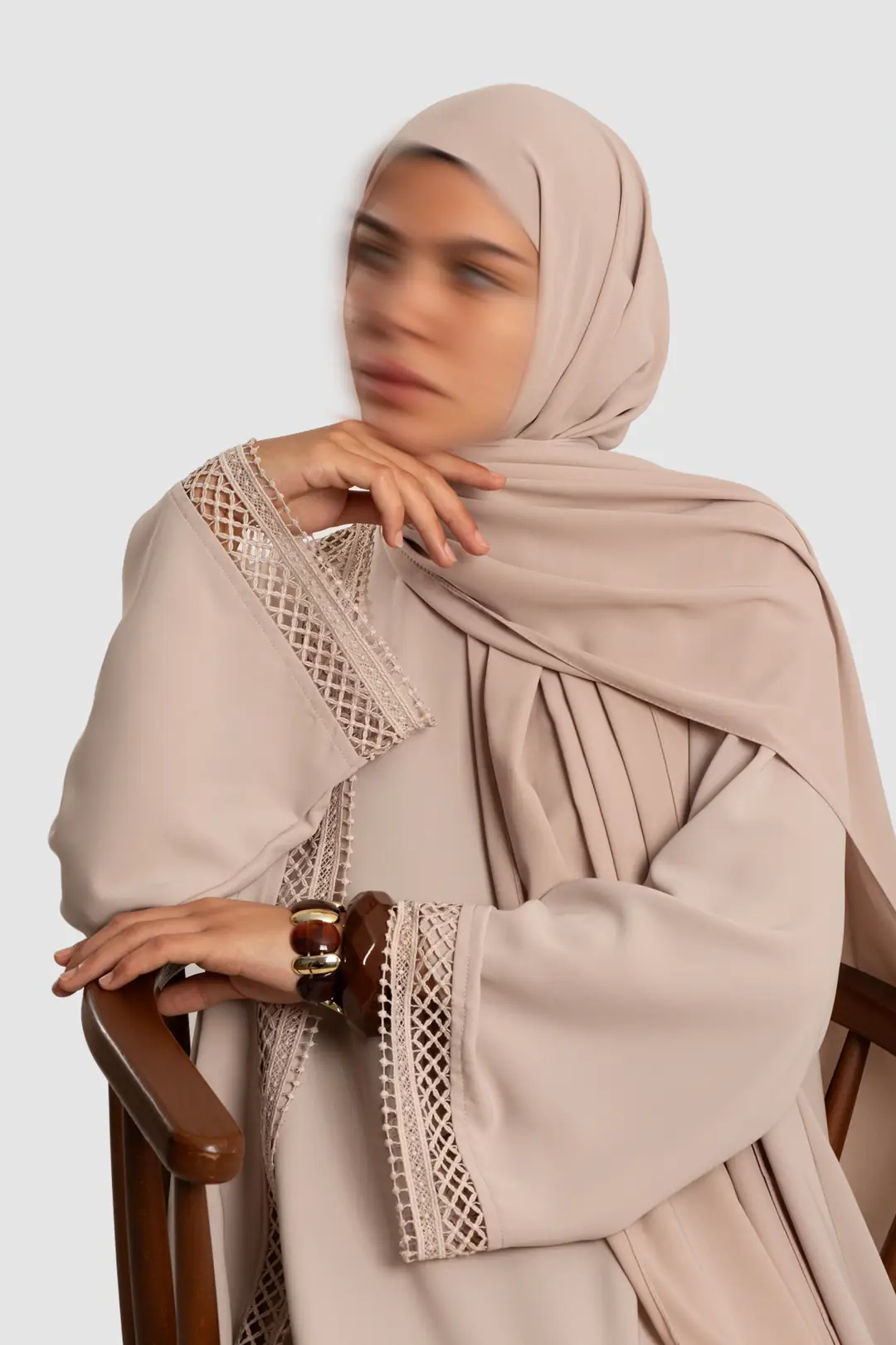 Medine İpeği Soft Şal Bej 7