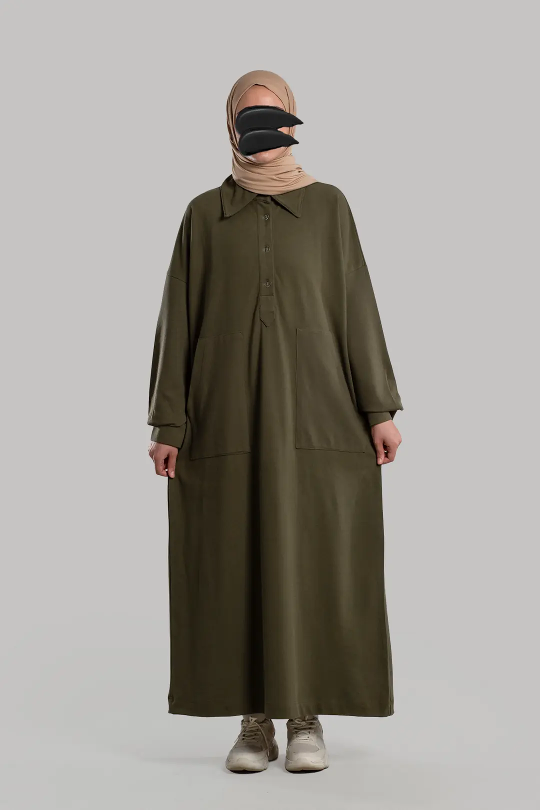 Lacoste Sweat Dress Khaki 7