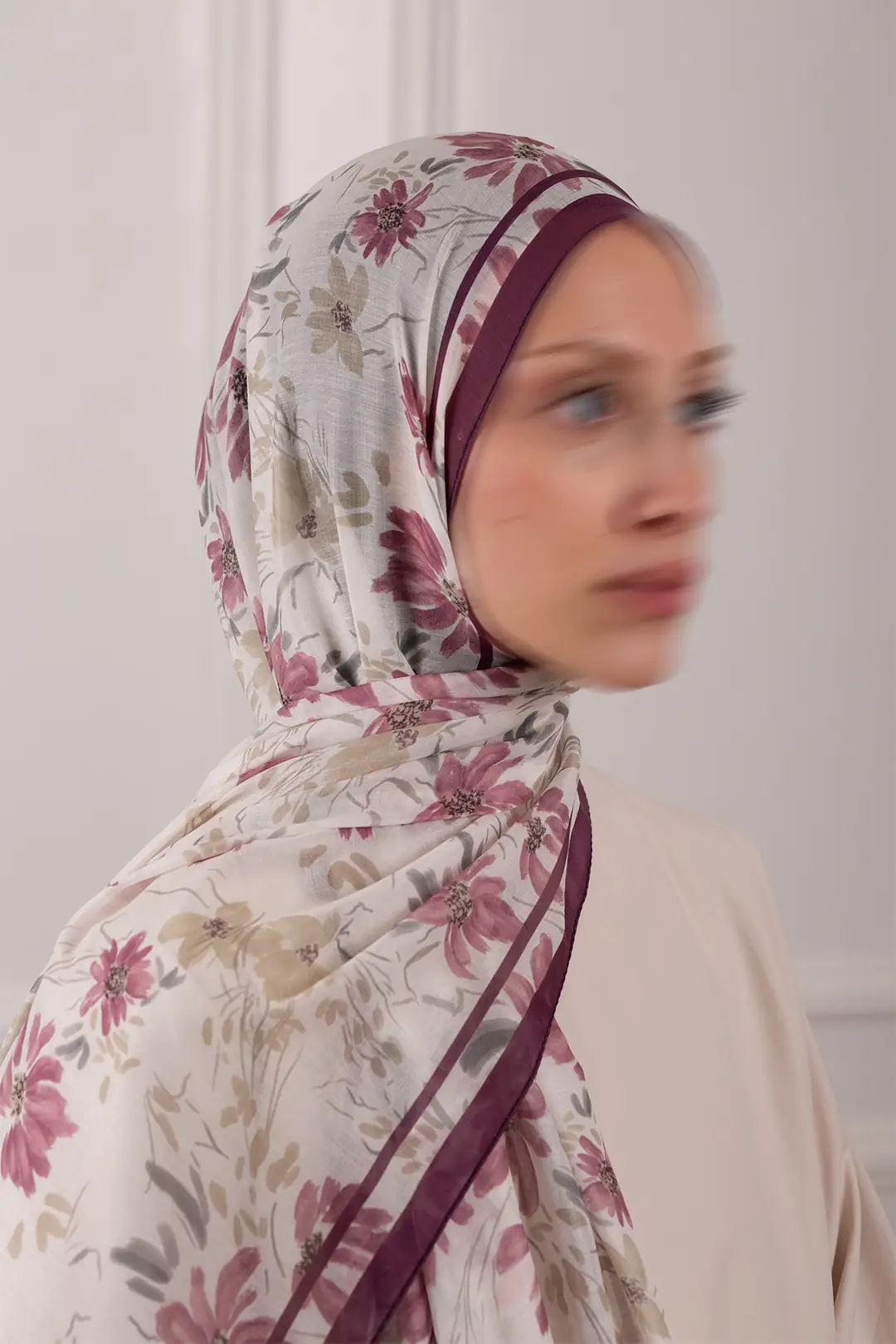 Lalin Desenli Soft Şal Mor 9