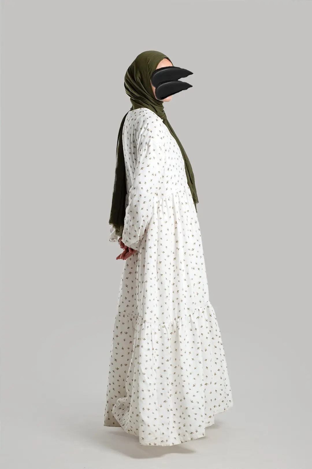 Çiçekli Müslin Elbise - EMX-00089 3