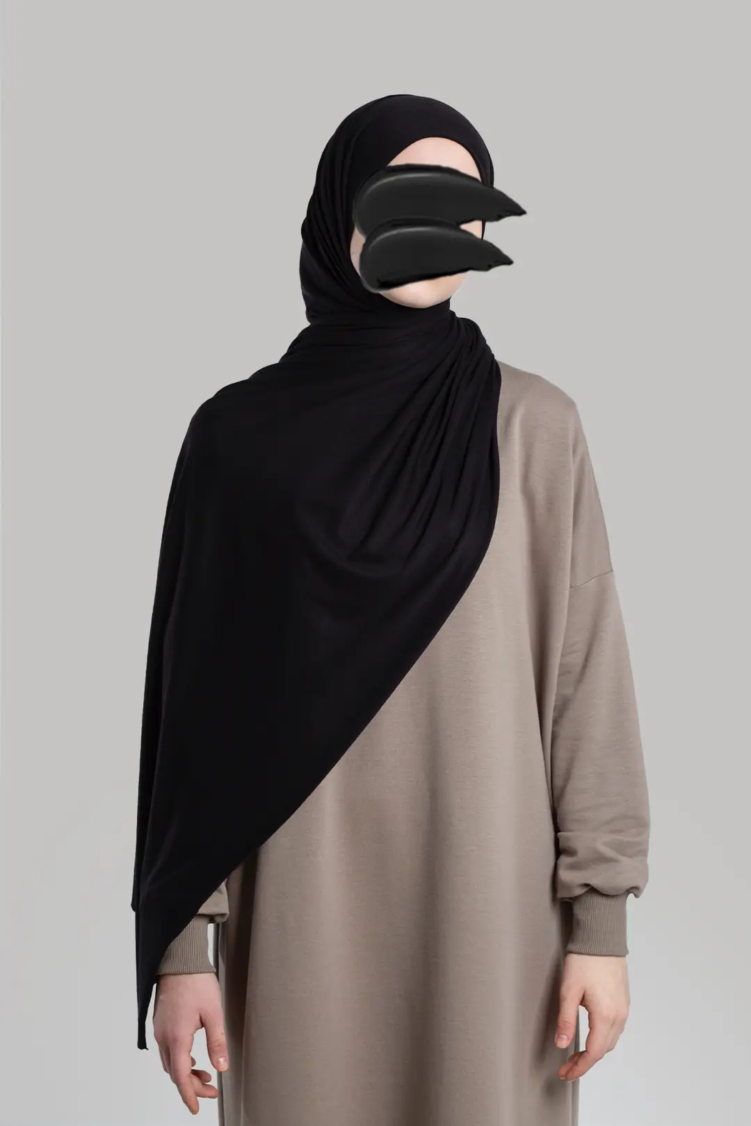 Penye Soft Şal Siyah