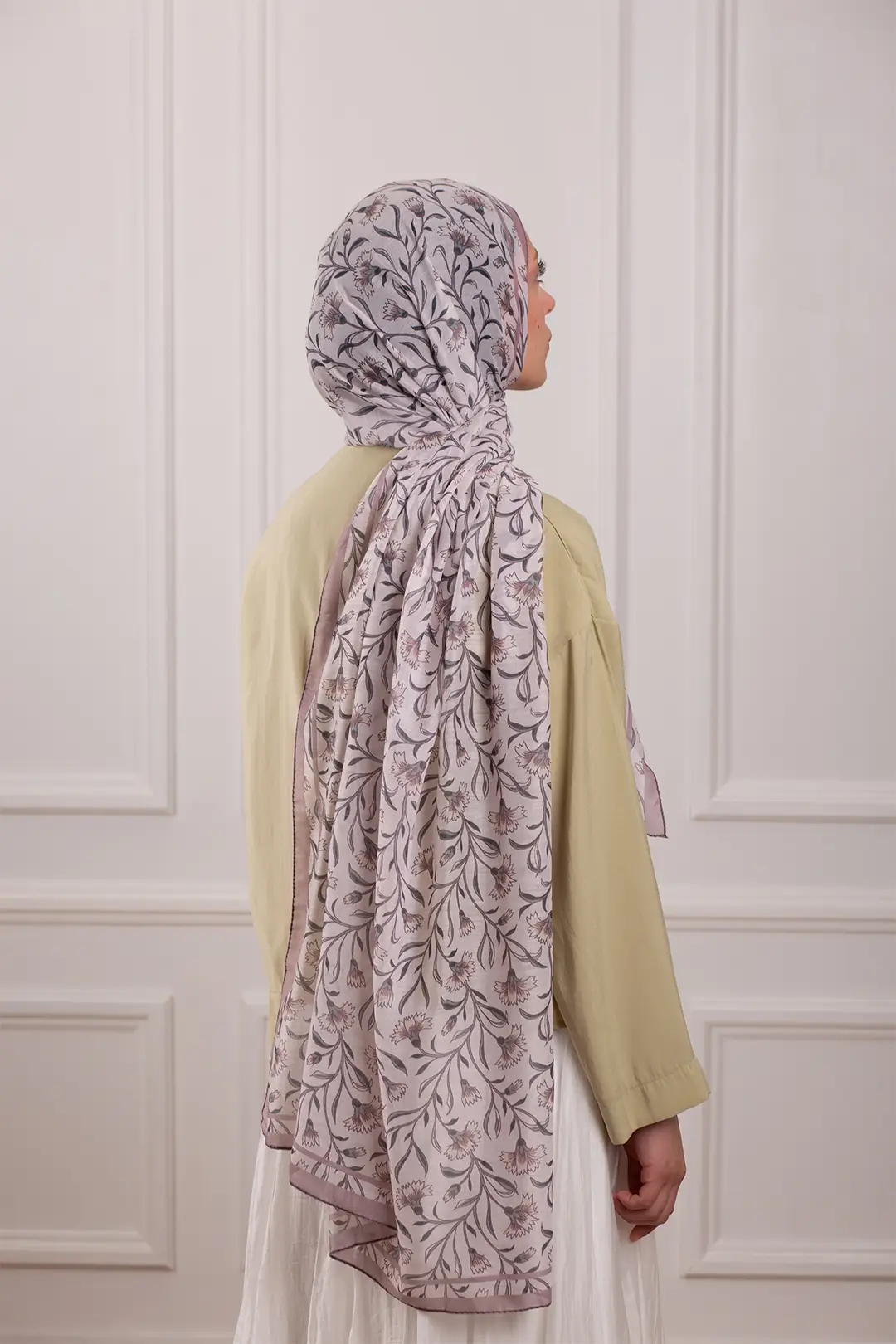 Hazeran Desenli Soft Şal Lila 6