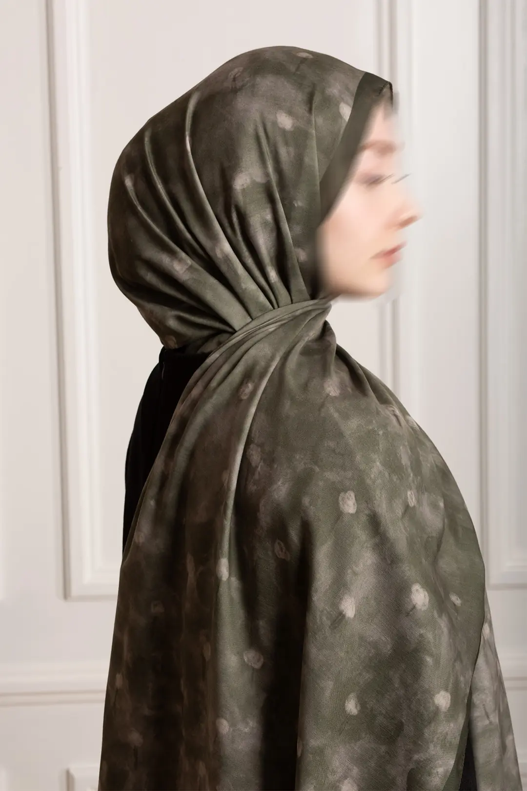 Distant Garden Patterned Soft Shawl, Soft Green 6