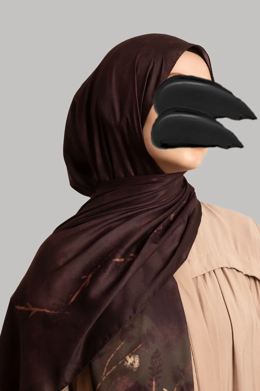 Saklı Vadi Desenli Soft Şal Acı Kahve 5