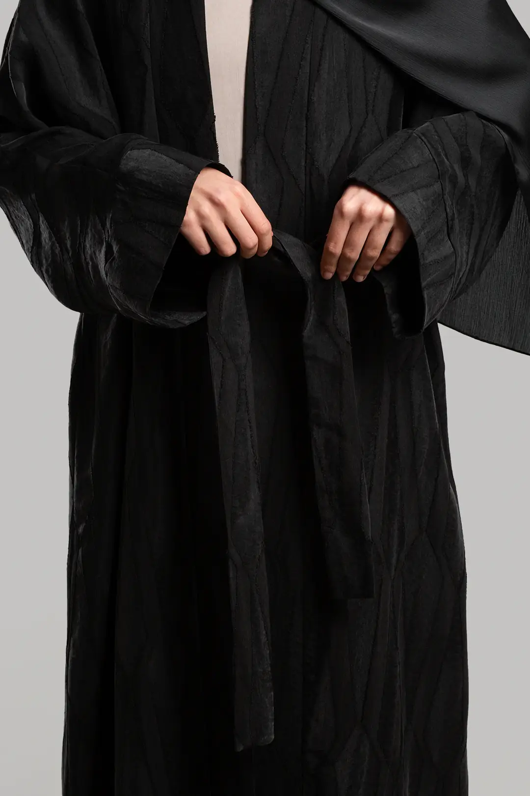 Jacquard Cupra Abaya Set Black 2