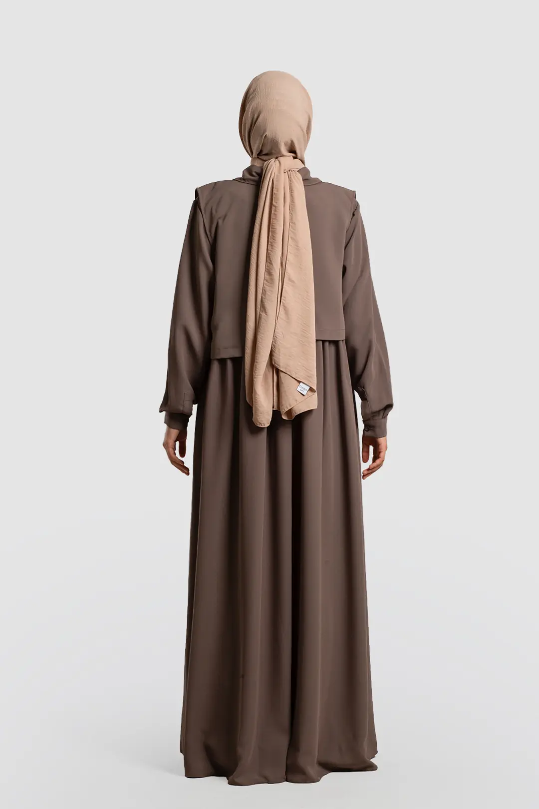Vest-style Abaya, Mink 8