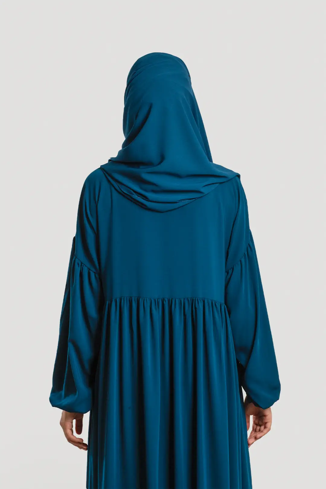 Hijab Dress/Abaya in Petrol Blue 6