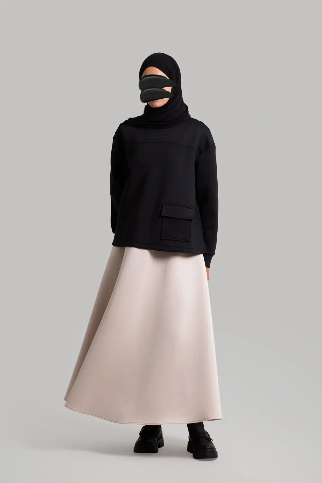 Puffy Scuba Sweatshirt Black 3