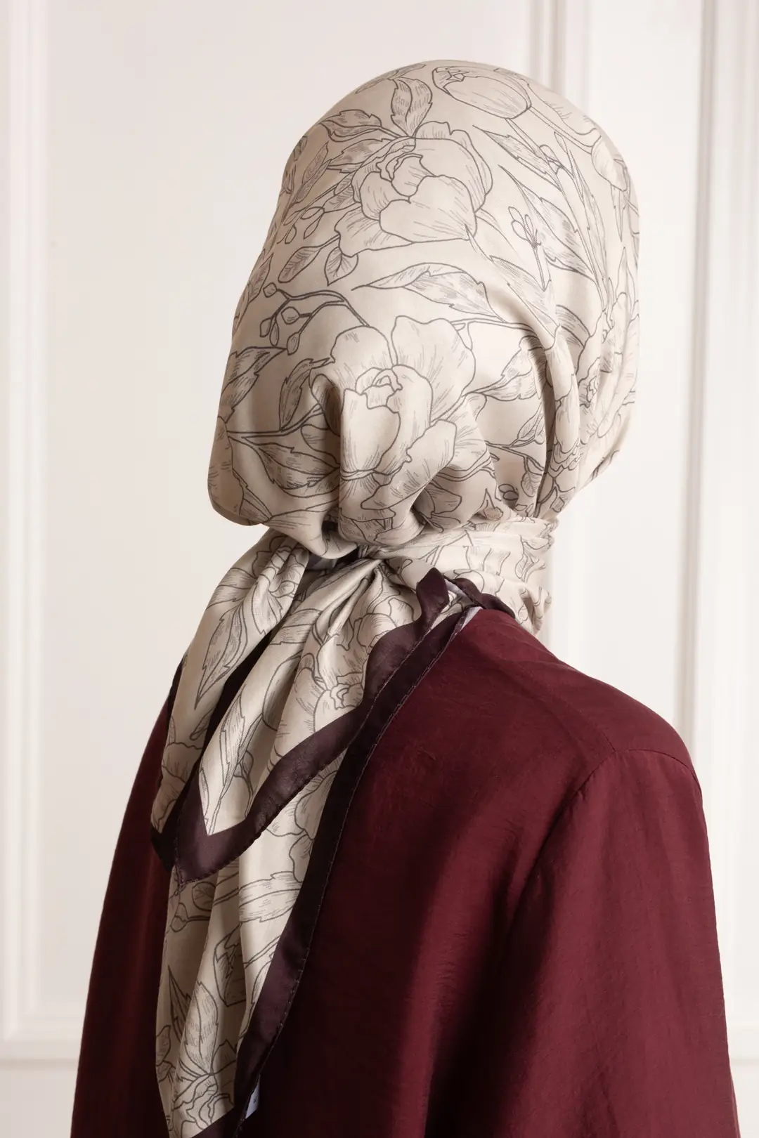 Soft Bloom Desenli Soft Eşarp Taş 4