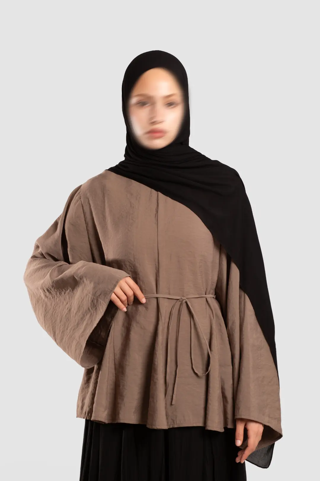 Gode ​​Detailed Modal Blouse, Mink