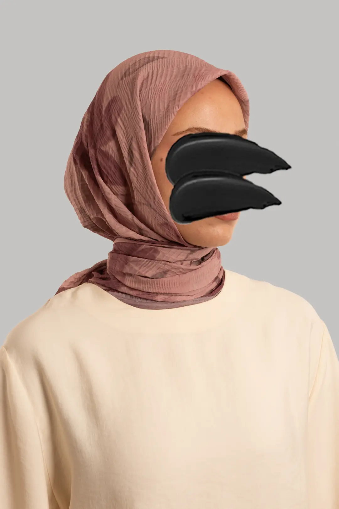 Bohem Garden Desenli Müslin Eşarp Lila 3