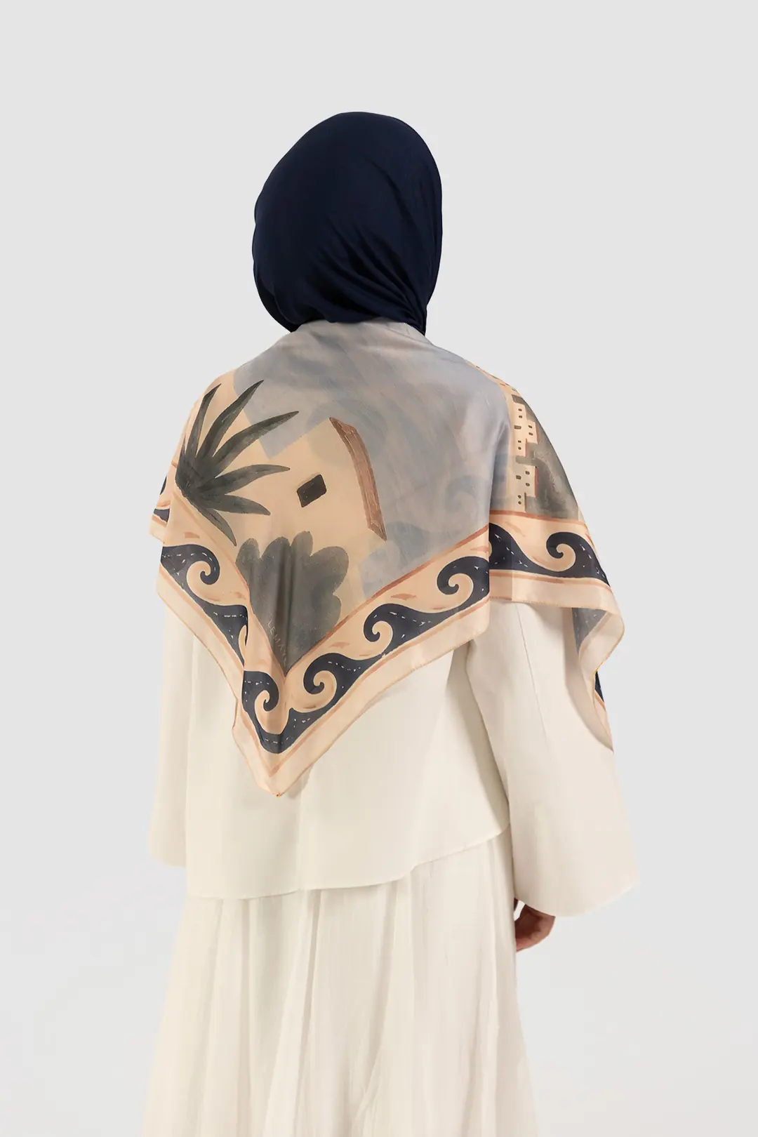 Sahra Desenli Soft Omuz Eşarbı 3