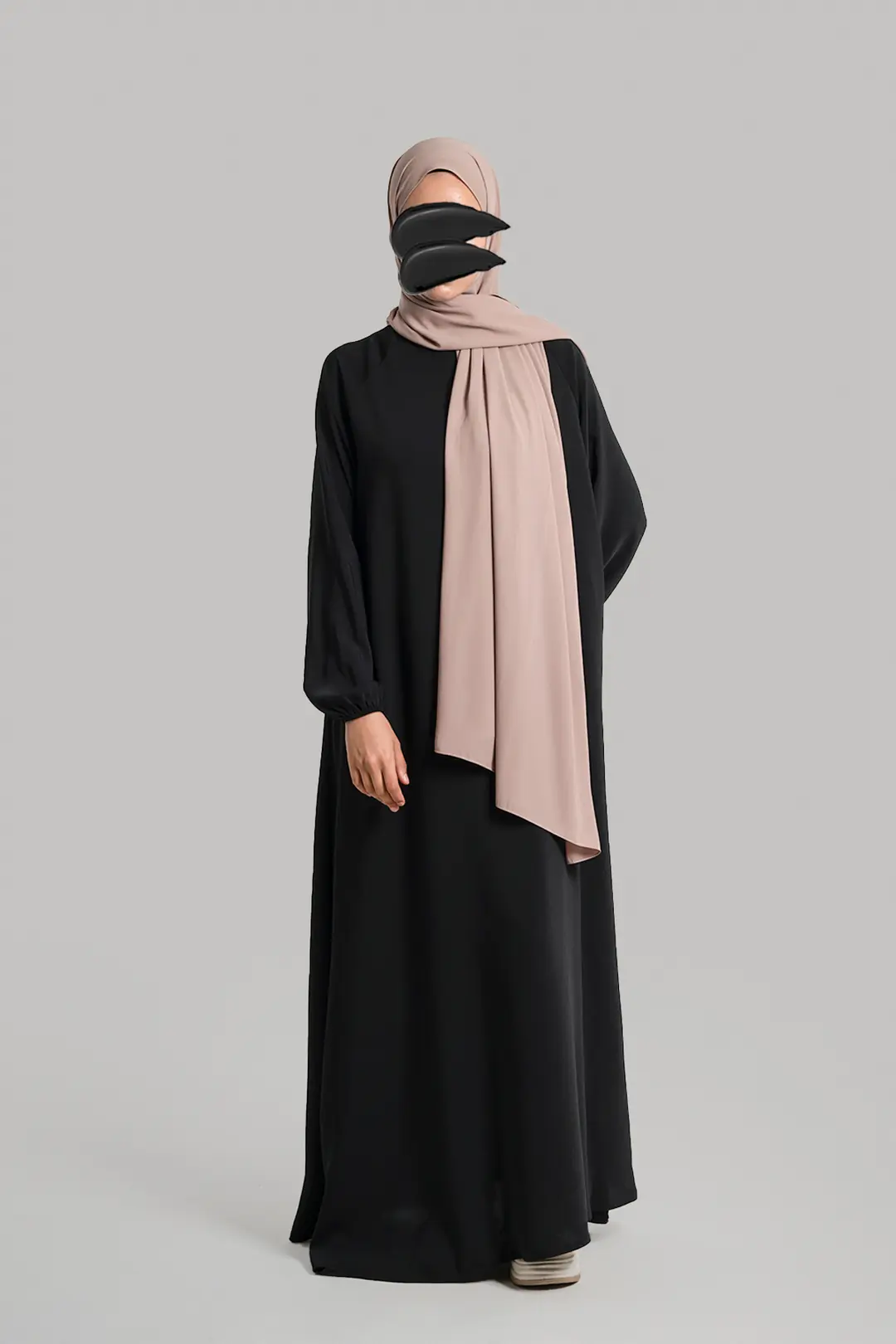Kloş Model Sade Ferace Siyah 2