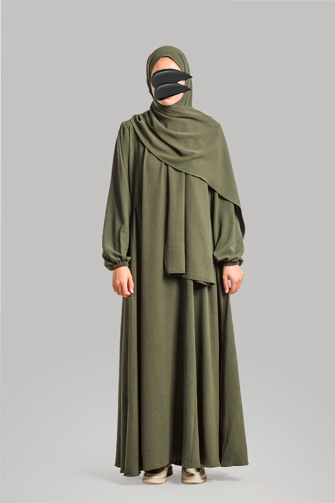 Ayrobin Dress with Yoke, Khaki