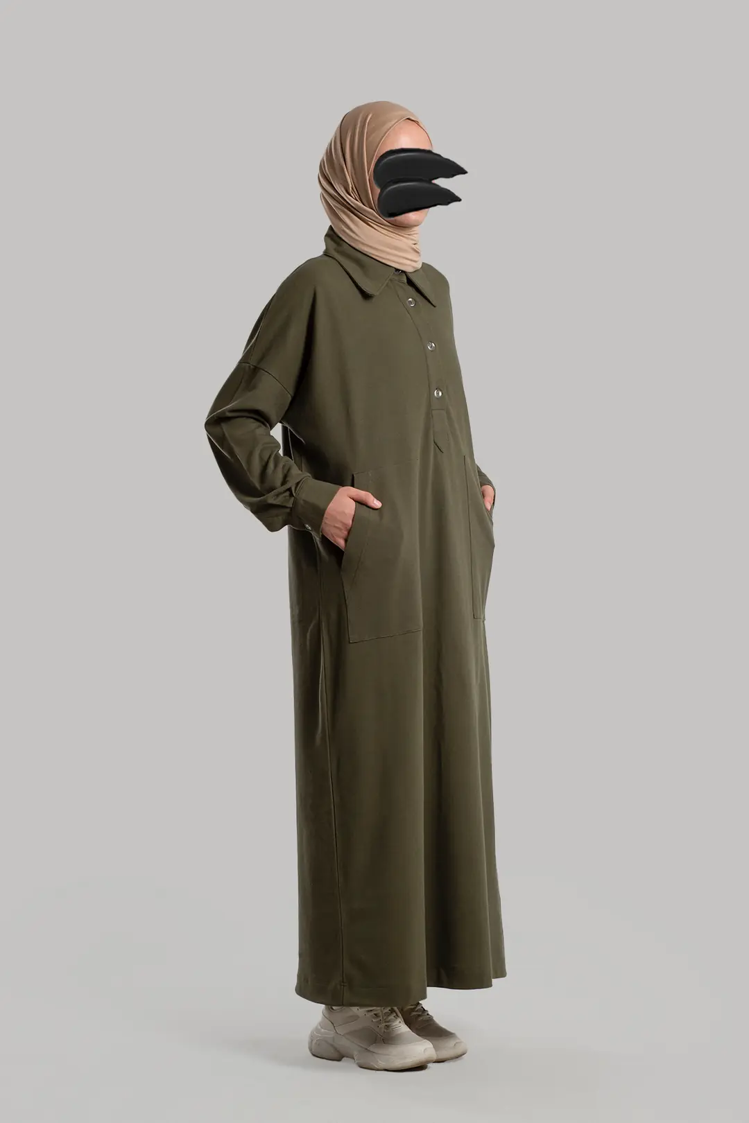 Lacoste Sweat Dress Khaki 5