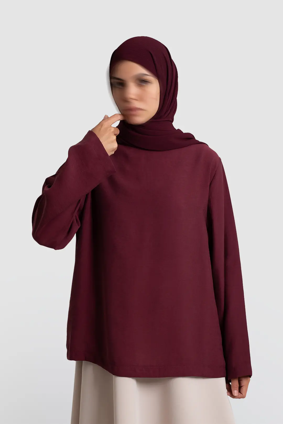 Modal Blouse Burgundy 4