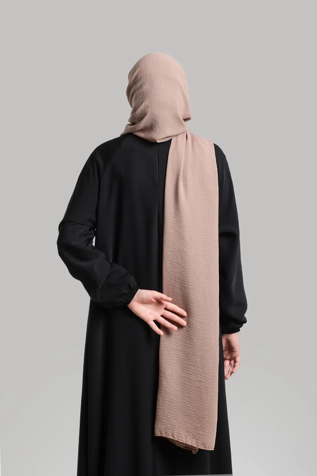 Cazz Crepe Large Size Shawl Light Brown 3