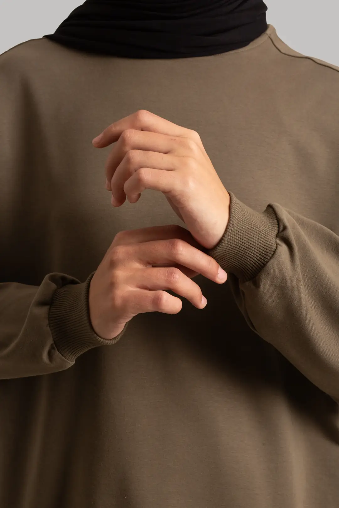 Oversize Short Sweatshirt, Sage 4