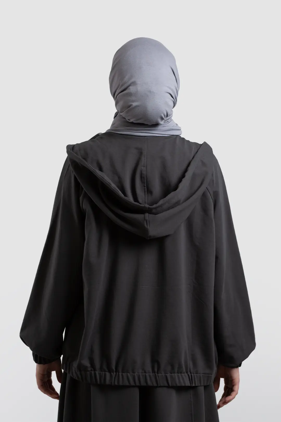 Çıtçıtlı Bomber Sweatshirt Füme 10
