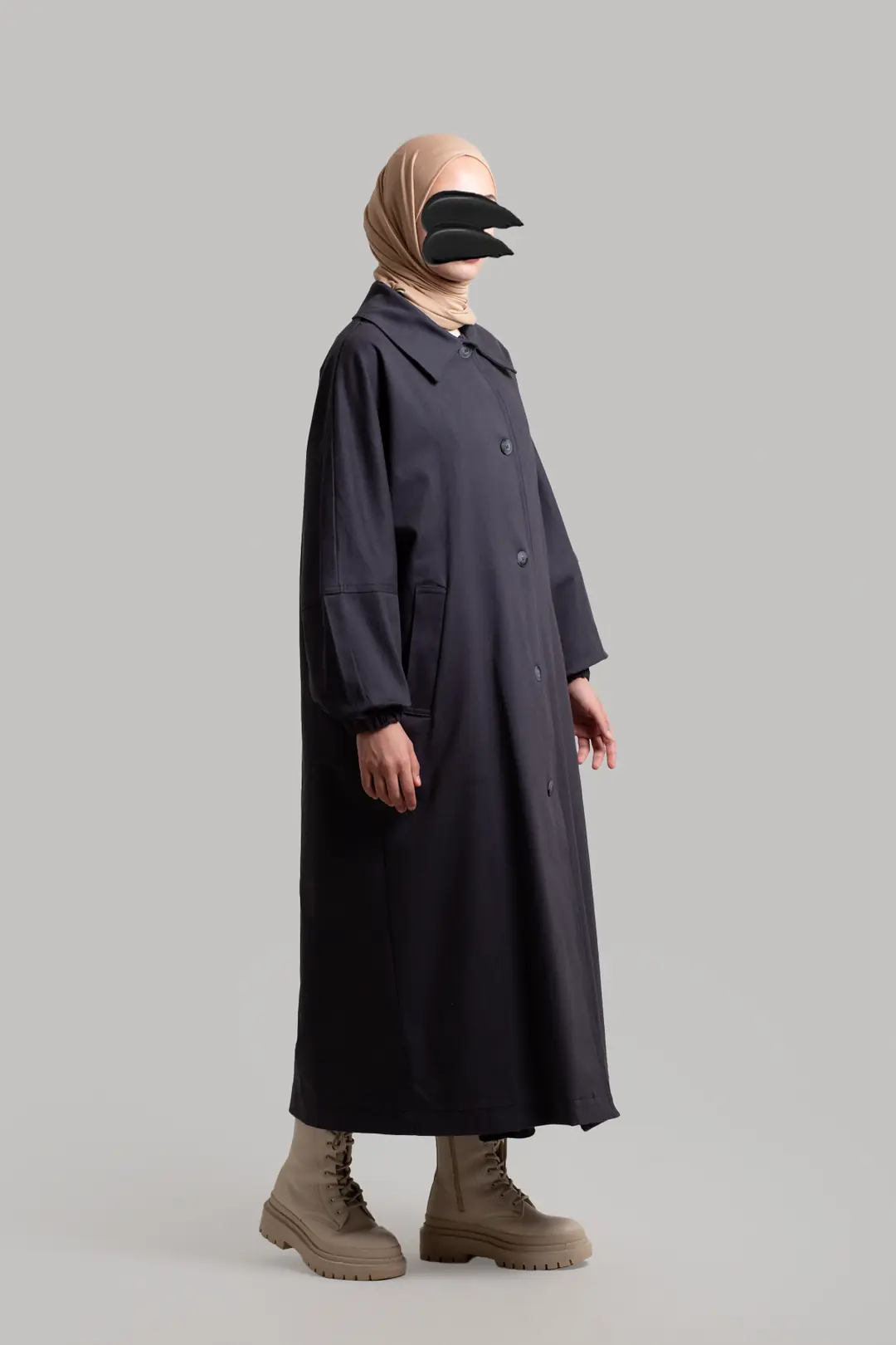 Premium Oversize Trench Coat, Smoke Grey 6