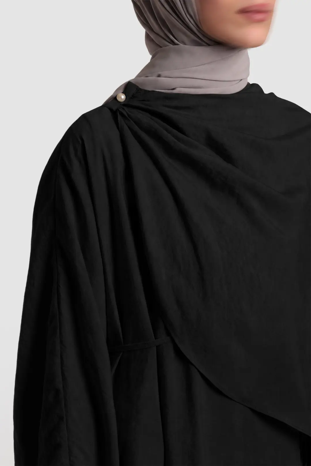 Tak Çıkar Pelerinli Abaya Siyah 4