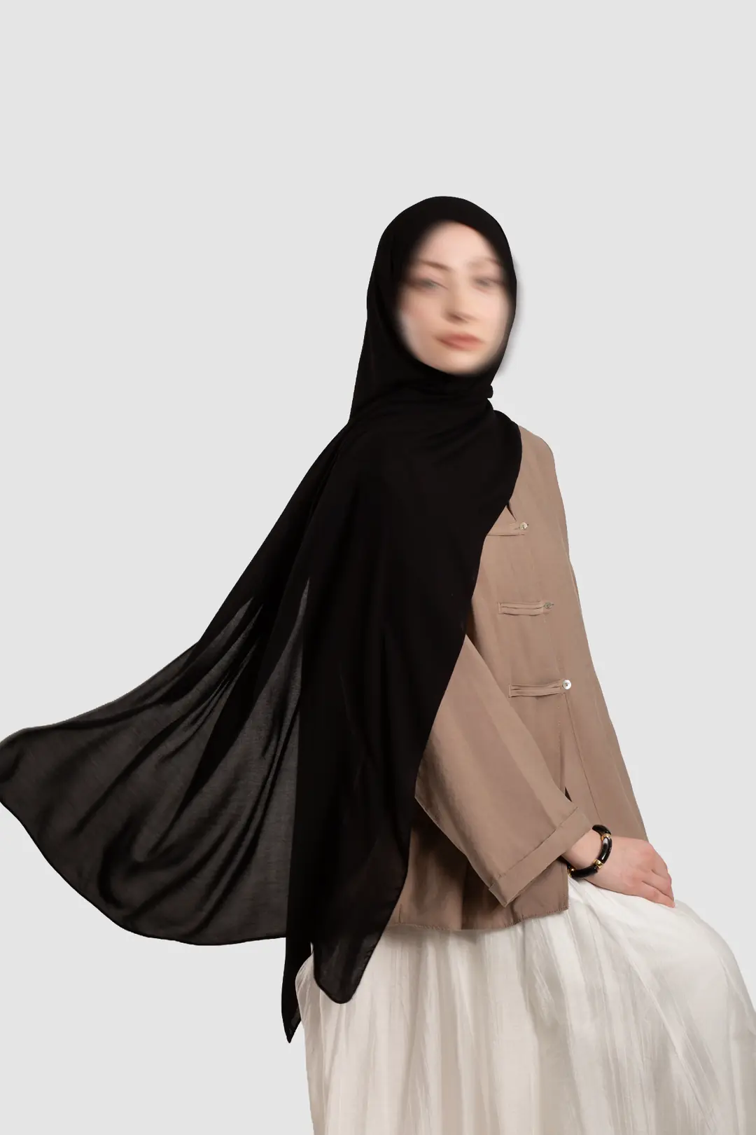 Soft Viskon Şal Siyah 6