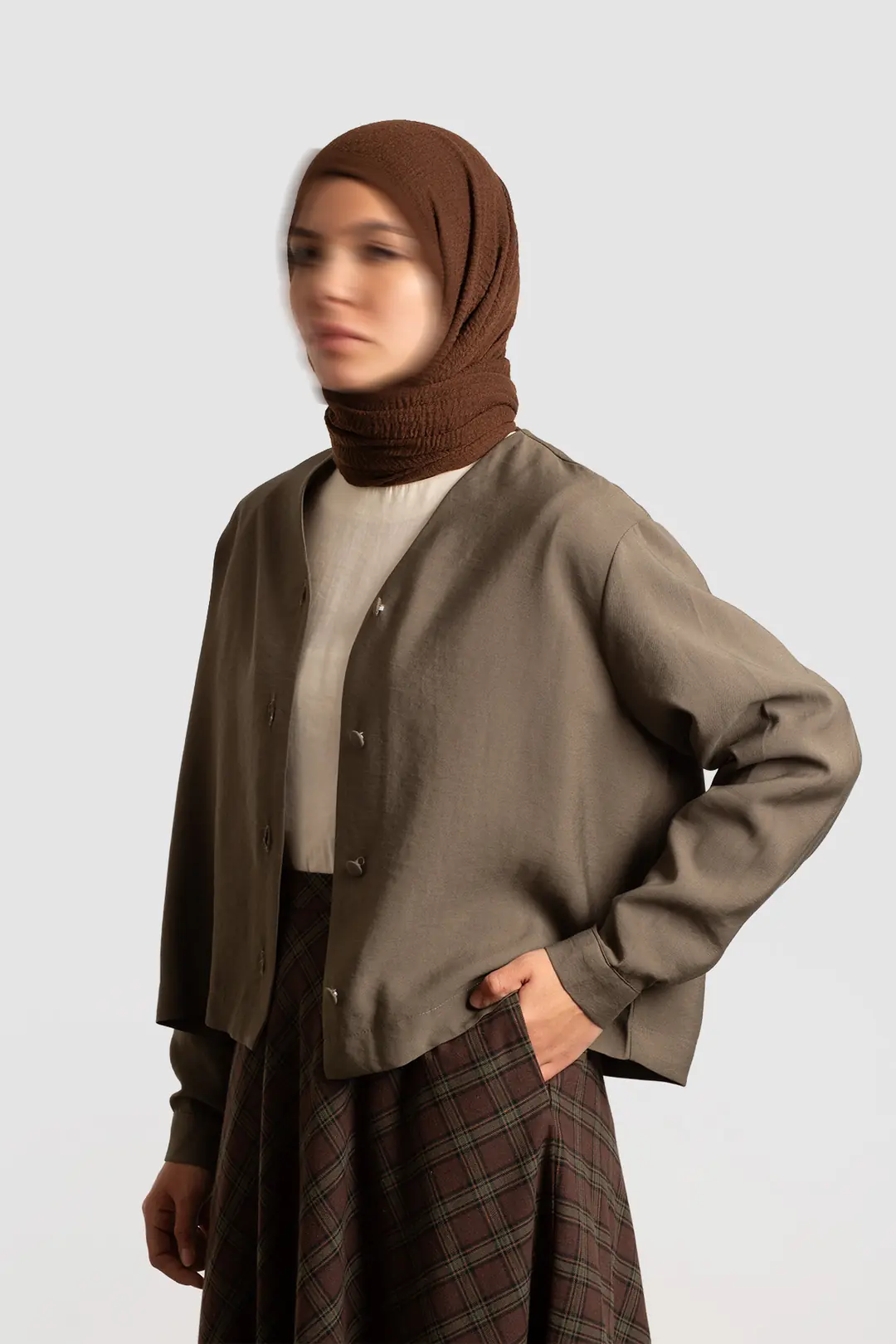 Modal Button-Down Jacket Vintage Khaki 4