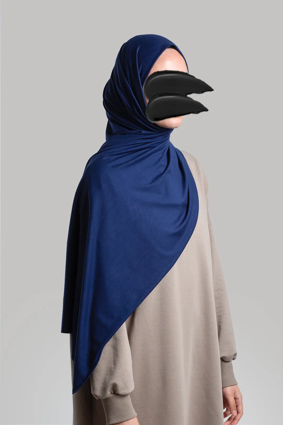 Penye Soft Şal Lacivert 5