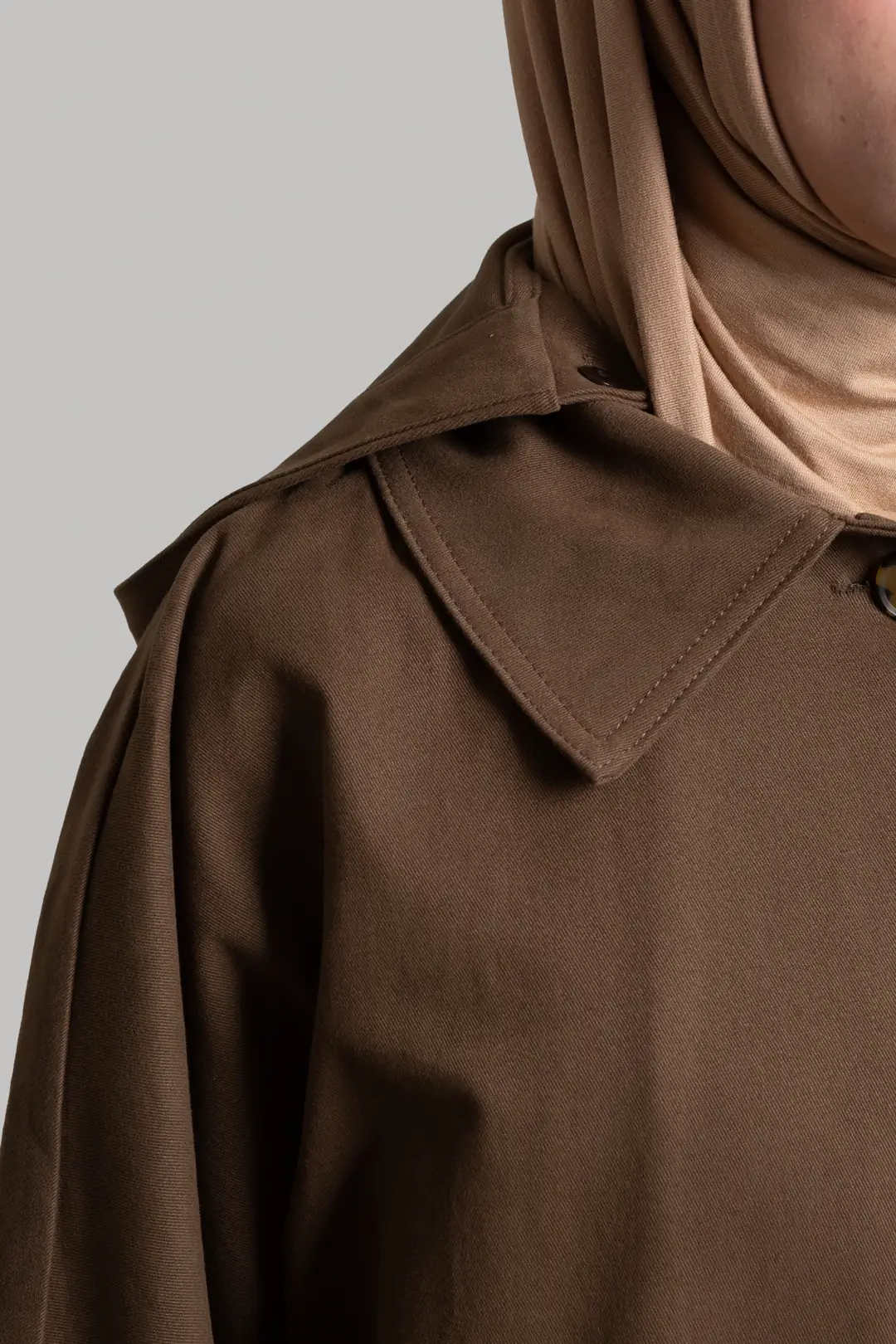Premium Oversize Trench Coat, Brown 10