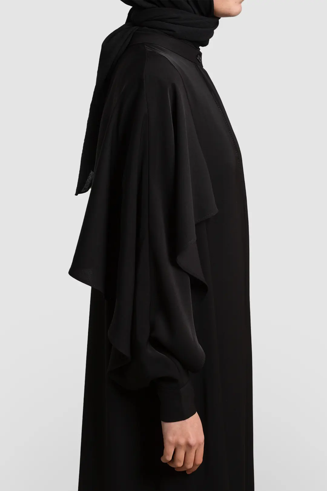 Black Abaya with Windproof Sleeves 4