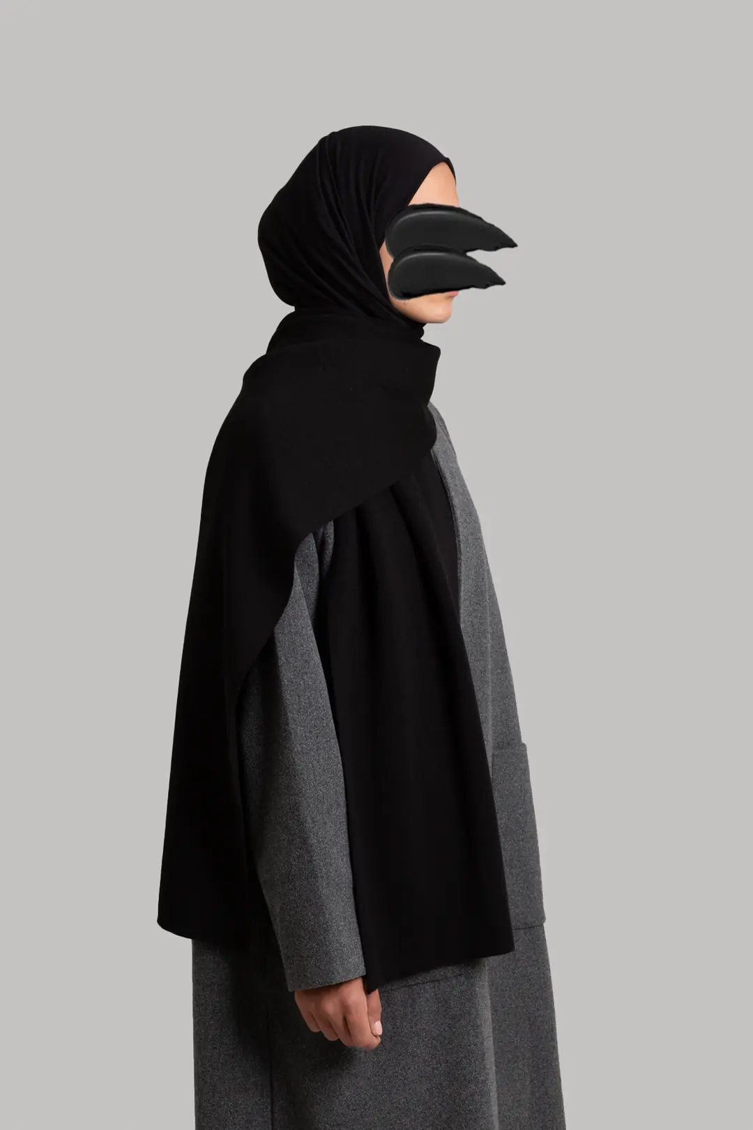 Yumuşak Dokulu Atkı Siyah 4