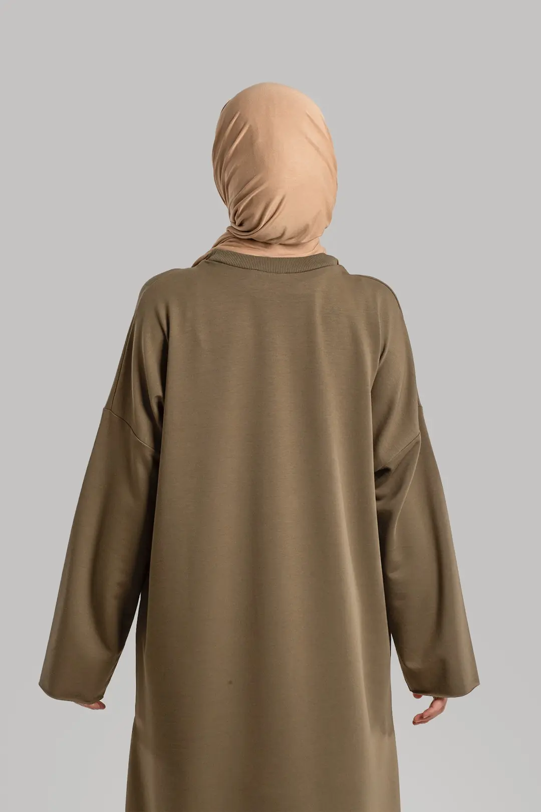 Etek Üstü Pamuklu Tunik Adaçayı 4