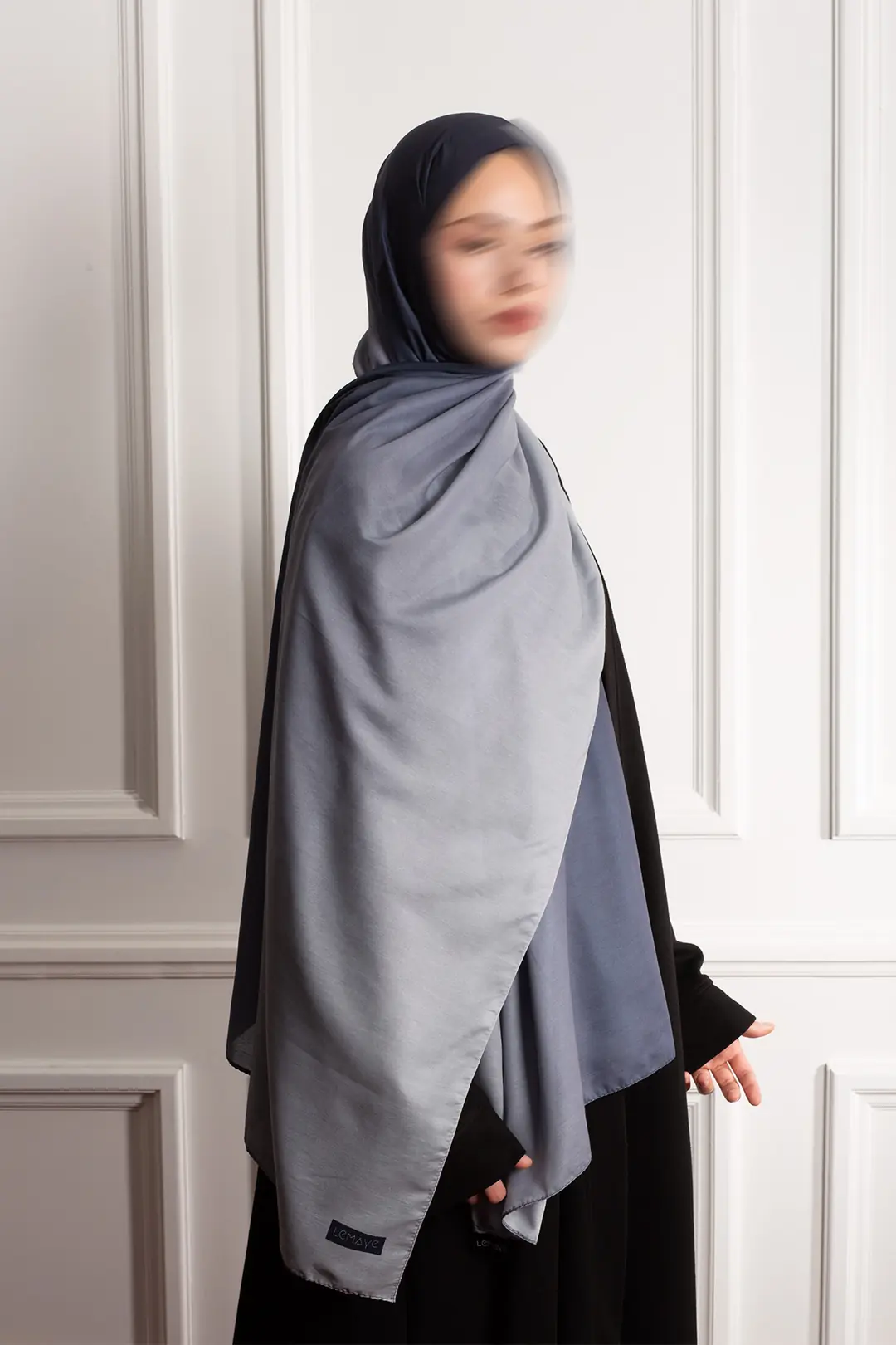 Degrade Soft Şal Lacivert 3