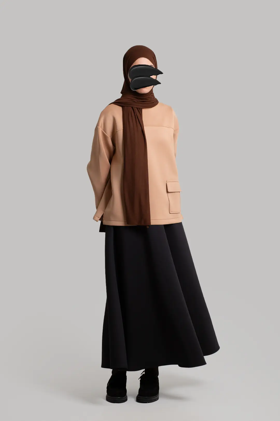 Puffy Scuba Sweatshirt Camel 4