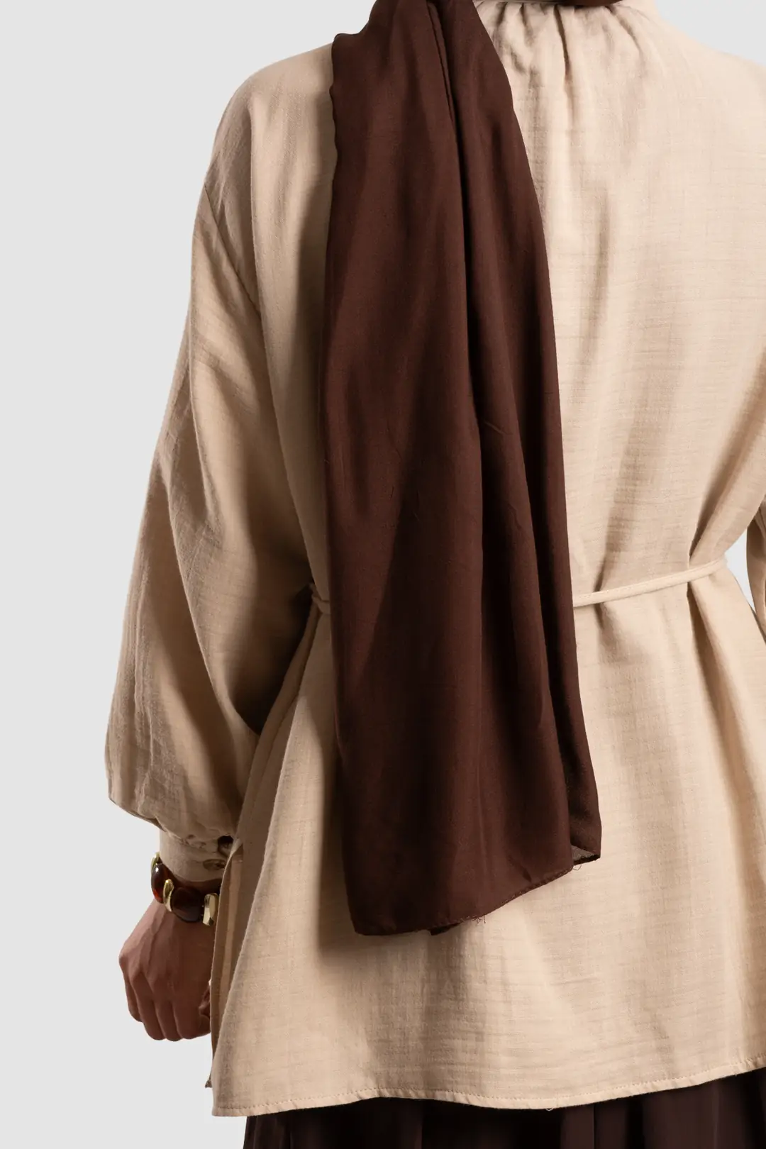 Muslin Shirt with Gathered Detail and Stone Embellishments 6
