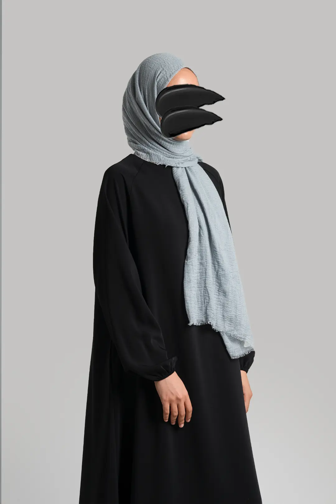 Crepe Scarf, Baby Blue 3