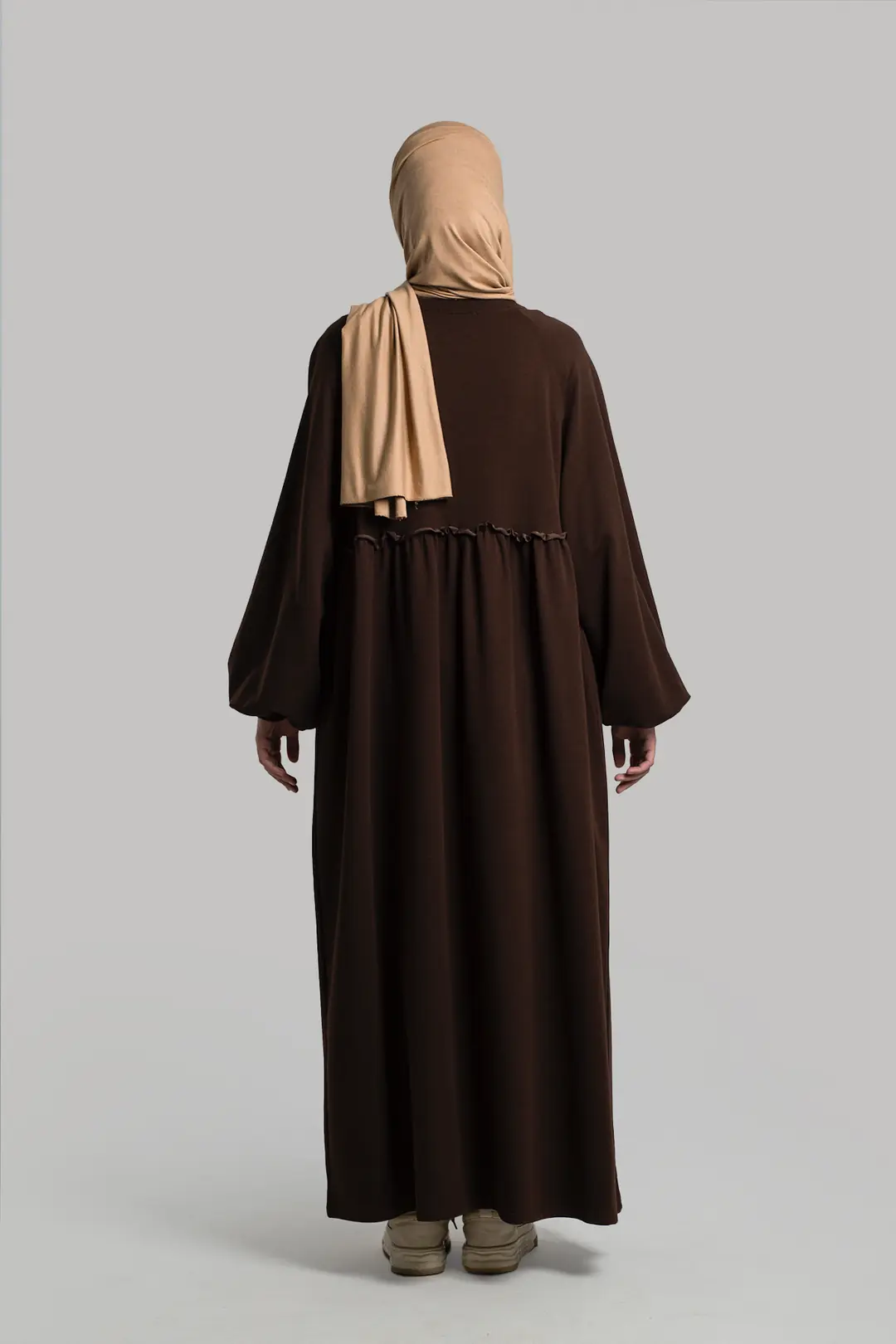 Oversize Sweat Elbise Acı Kahve 6