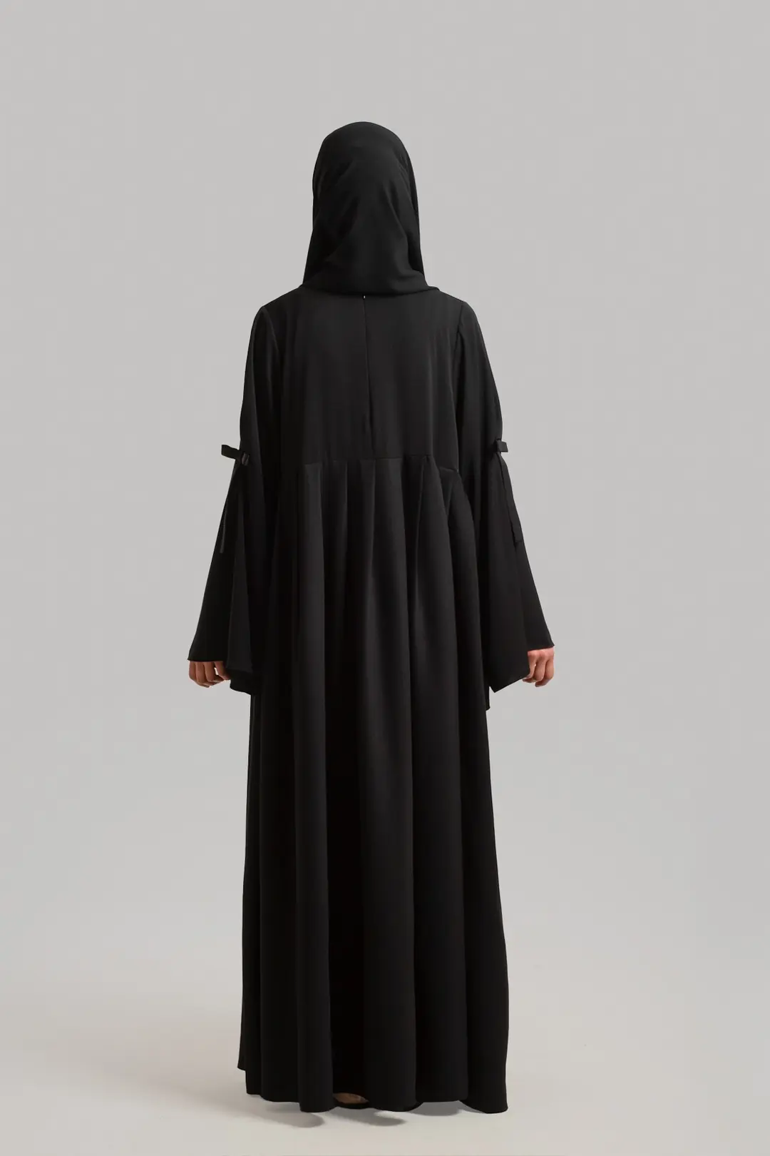 Black Abaya with Bow 7