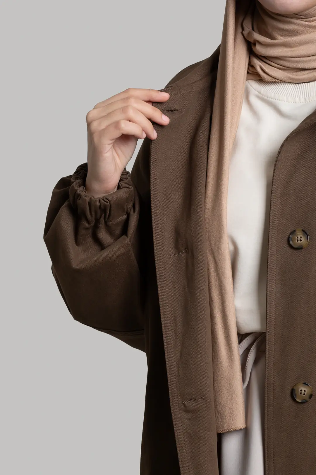 Premium Oversize Trench Coat, Brown 9