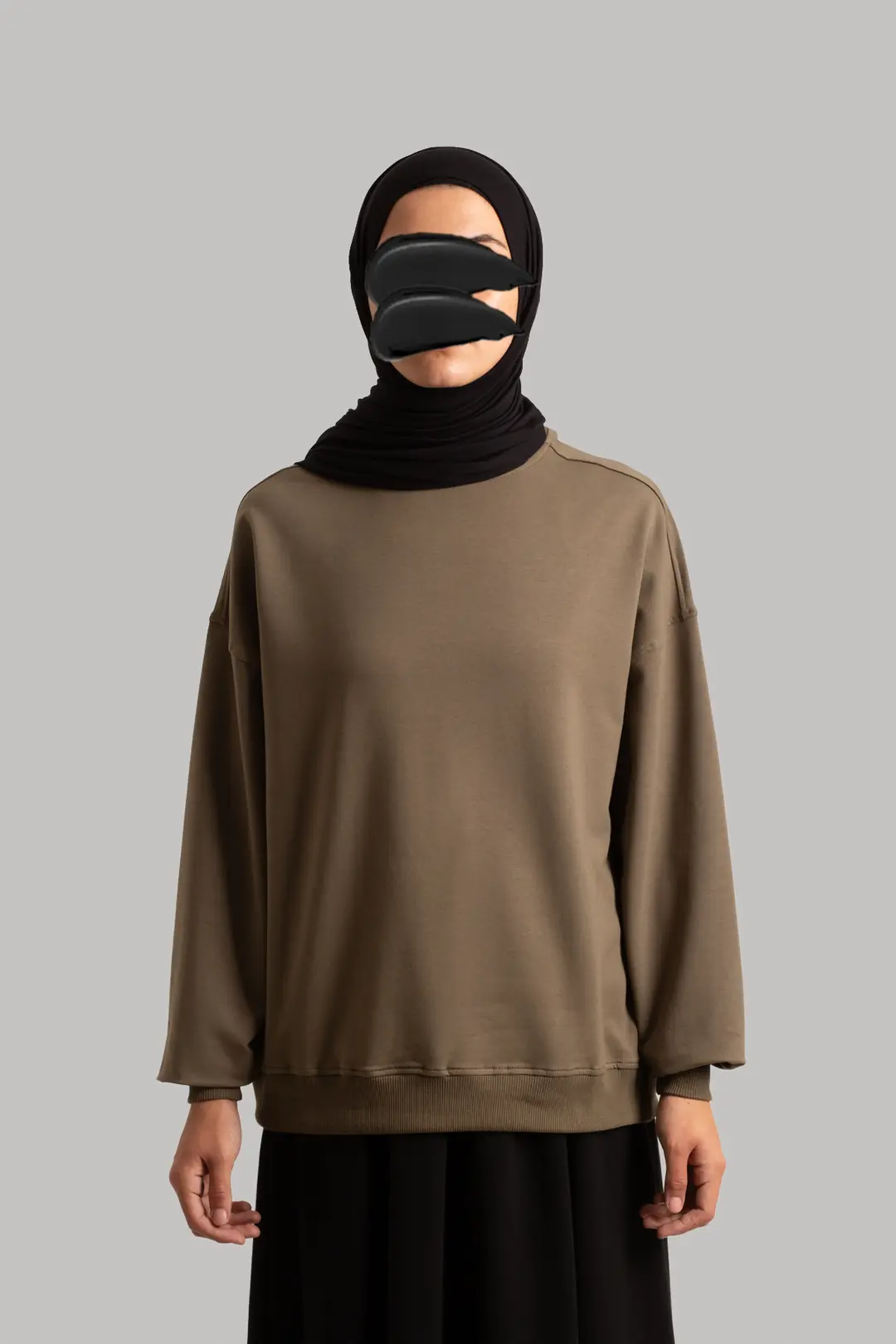 Oversize Kısa Sweatshirt Adaçayı
