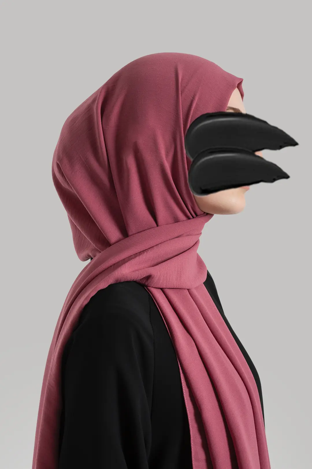 Cazz Krep Büyük Boy Şal Koyu Pembe