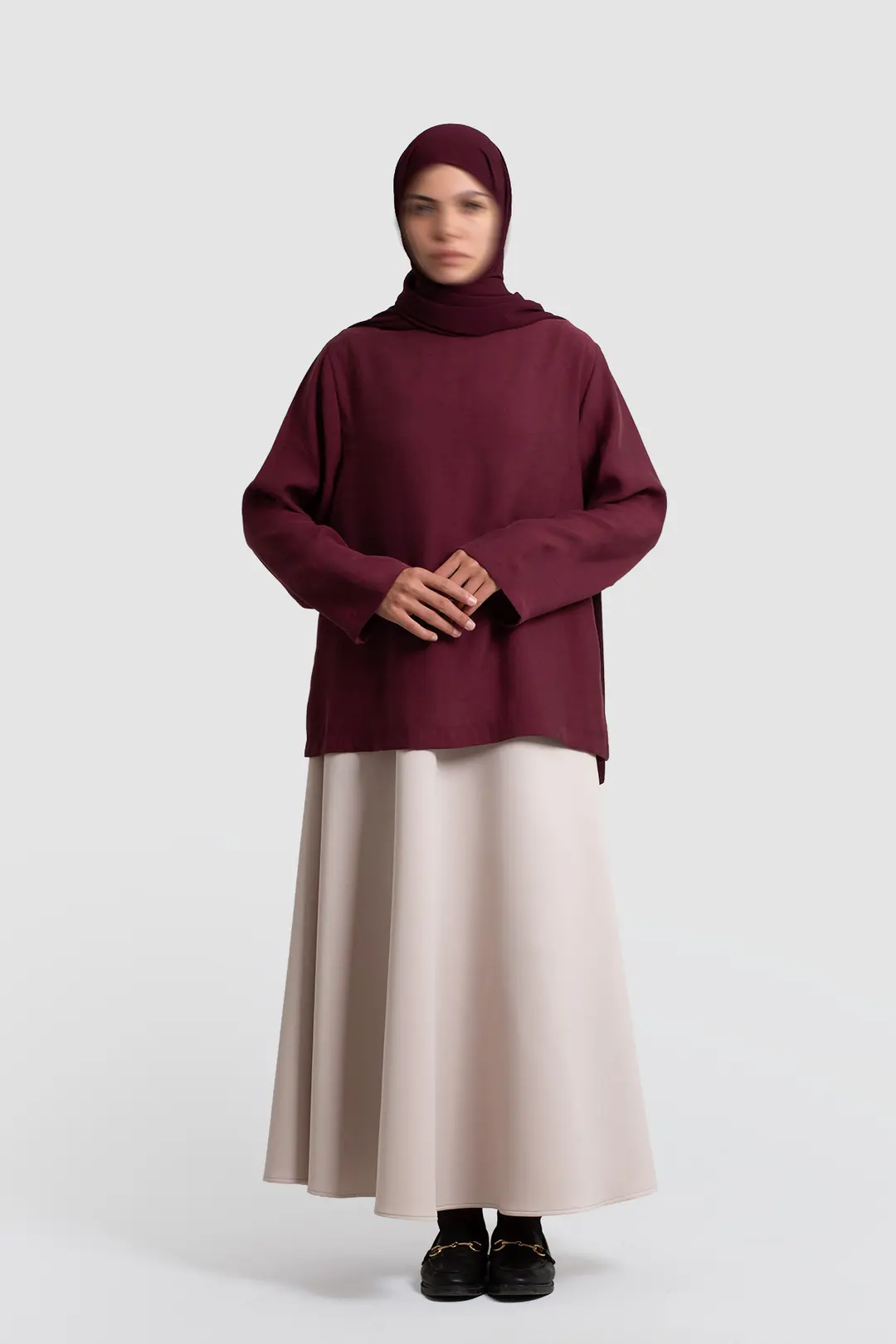 Modal Blouse Burgundy 7