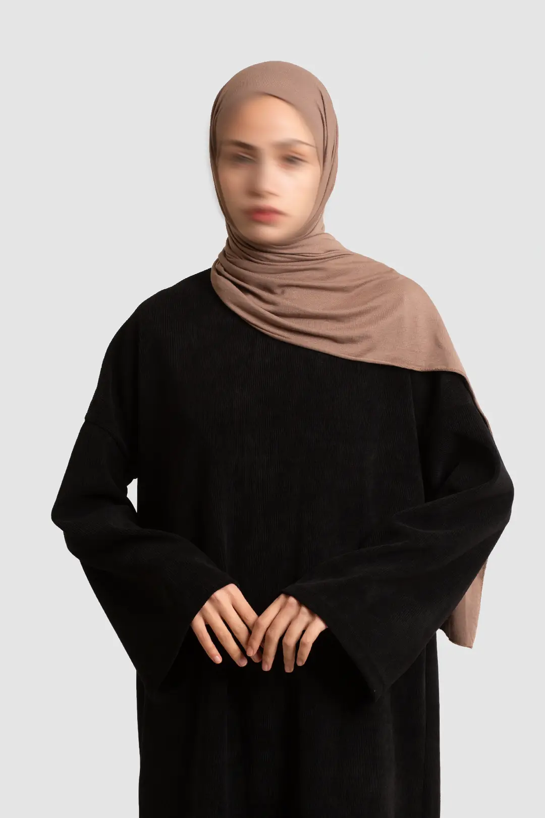 Örme Triko Oversize Elbise Siyah 6