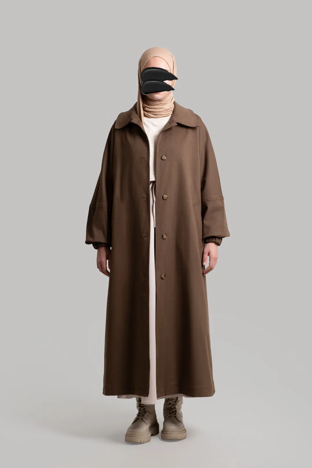 Premium Oversize Trench Coat, Brown 4