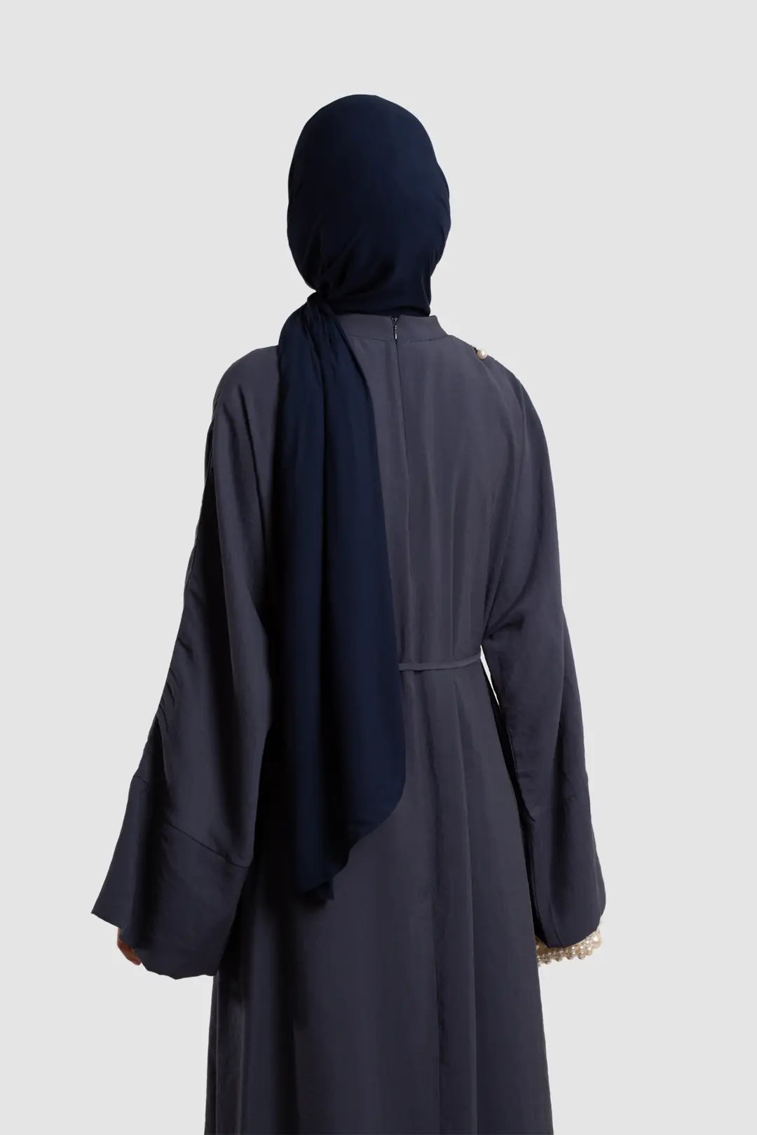 Tak Çıkar Pelerinli Abaya İndigo 8