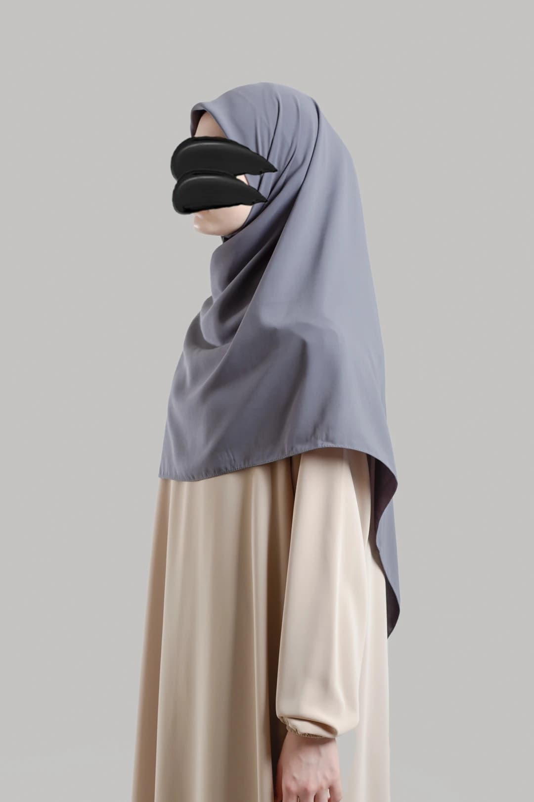 Medina Silk Scarf Grey 3
