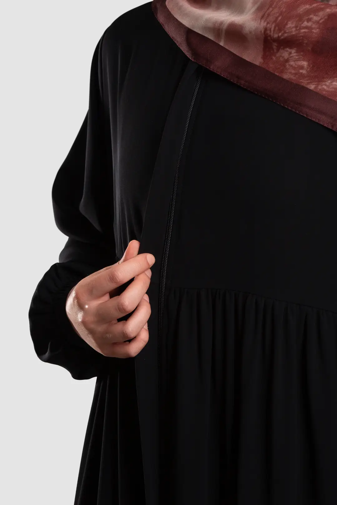 Duru Zippered Abaya Black 7