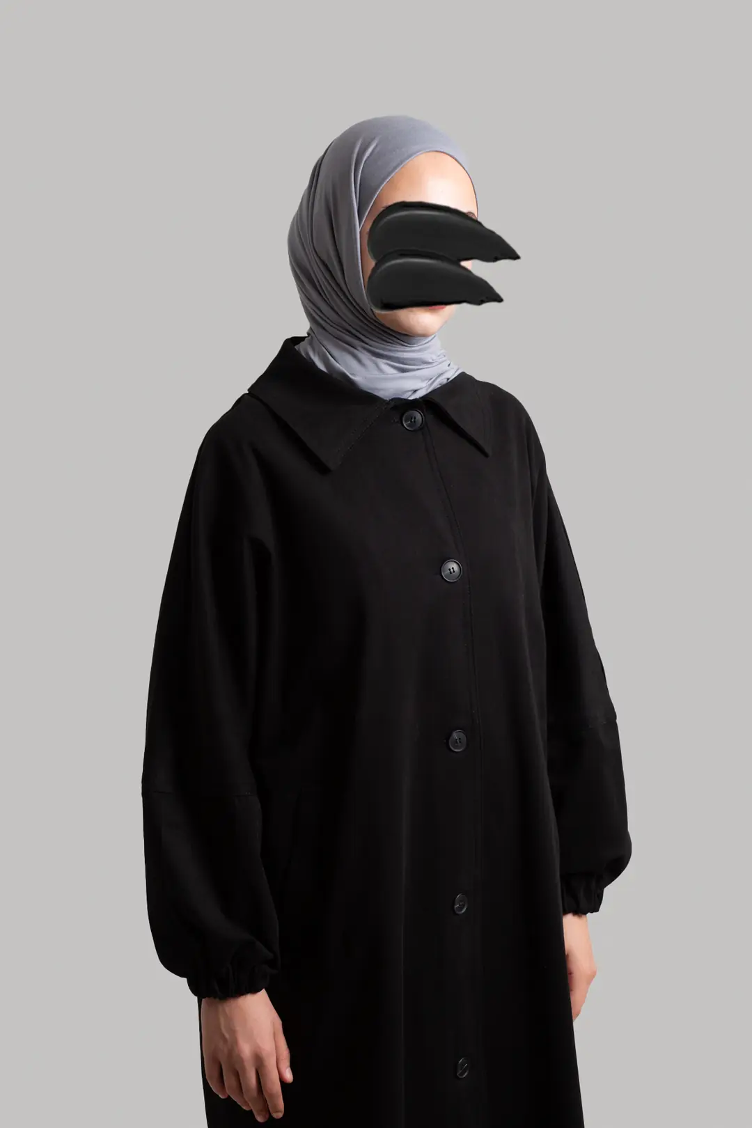 Premium Oversize Trench Coat Black 9