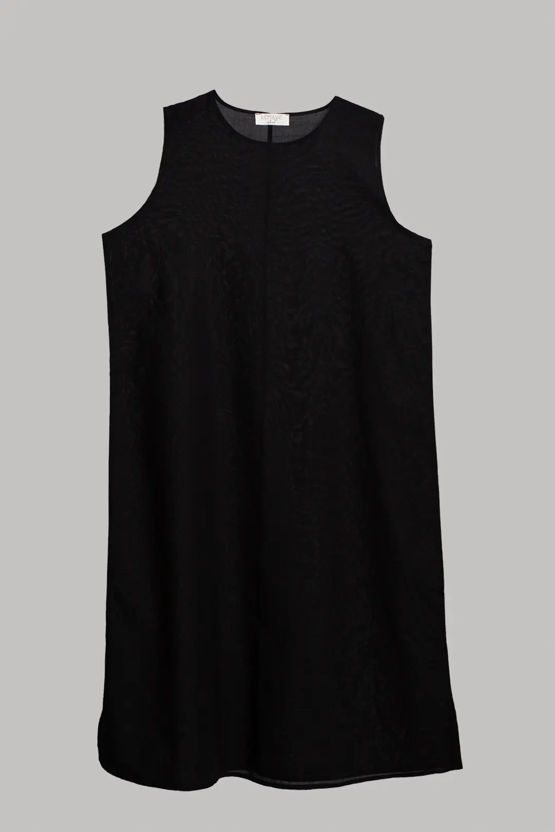 Sleeveless Cotton Voile Lining Black